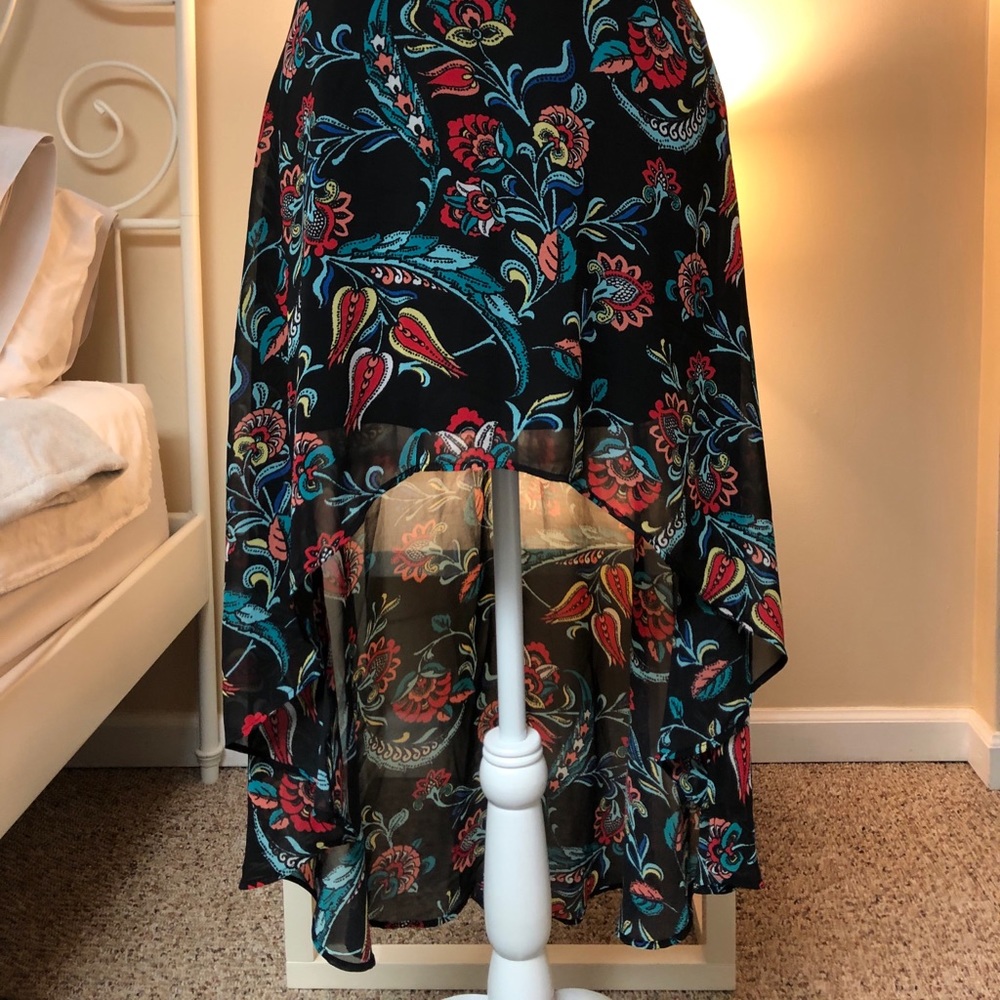 High low floral skirt